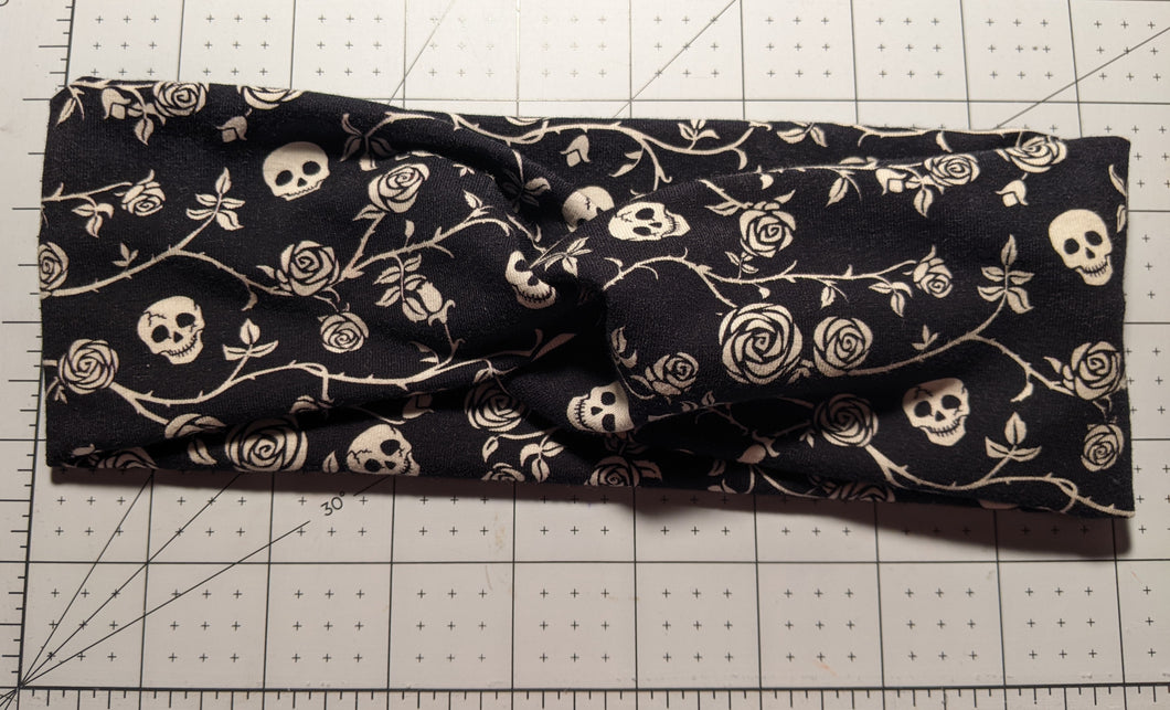 Skulls and Roses headband